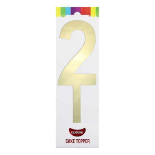 Gold Acrylic Number - 2 - Click Image to Close